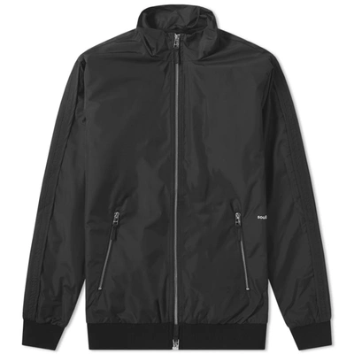 Soulland Nylon Zip Track Jacket In Black