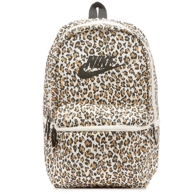 animal print nike backpack Nike Heritage Leopard Backpack In Brown