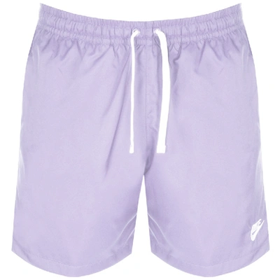 Nike Flow Logo Swim Shorts Purple