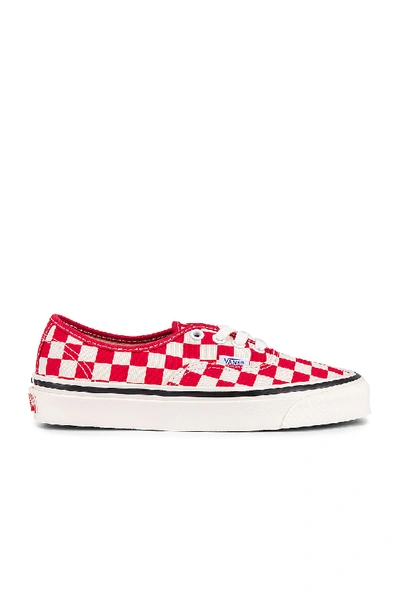 Vans Authentic 44 Sneakers In Og Red & Check