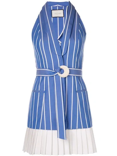 Alexis Carmona Striped Dress In Blue
