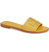 Tory Burch Women's Ines Leather Slide Sandals In Daylily/ Spark Gold