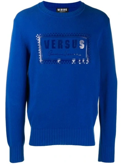 Versus Printed Sweatshirt In Blue