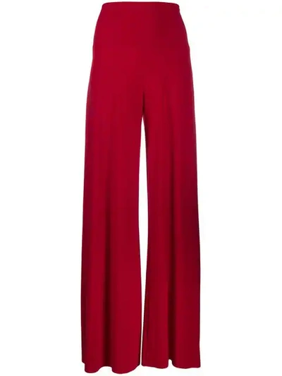 Norma Kamali Wide Leg Trousers - Red