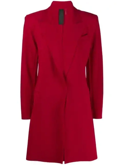 Norma Kamali Single Breasted Coat - Red