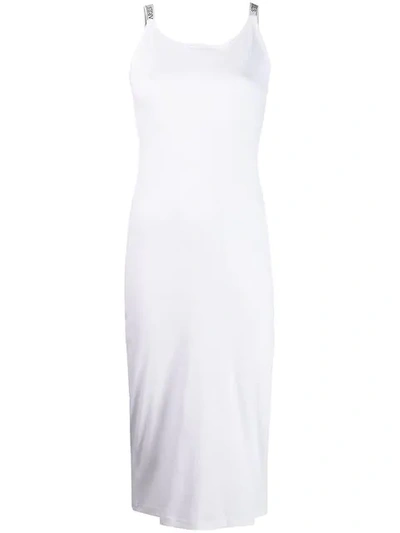 Aries Ribbed Tank-top Dress In White