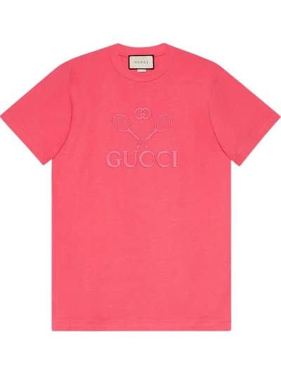 Gucci T-shirt With  Tennis In Pink