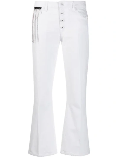 Each X Other Flared Cropped Jeans In White