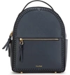 Calpak Kaya Faux Leather Round Backpack In Navy