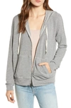 Splendid Essential Active Marathon Hoodie Sweatshirt In Heather Grey