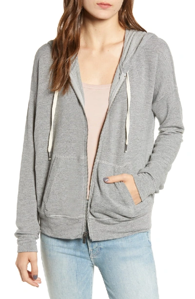 Splendid Essential Active Marathon Hoodie Sweatshirt In Heather Grey