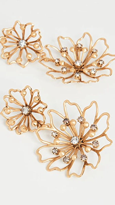 Elizabeth Cole Annabelle Flower Earrings In Golden Glow