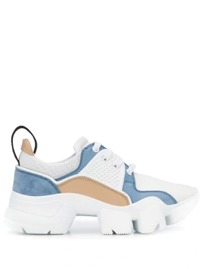 Givenchy Jaw Suede, Leather, Neoprene And Rubber Trainers In White