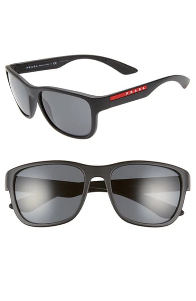 Prada Sport 59mm Sunglasses - Black Rubber