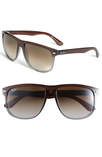 Ray Ban Boyfriend 60mm Flat Top Sunglasses - Gradient Brown In Gradient Brown