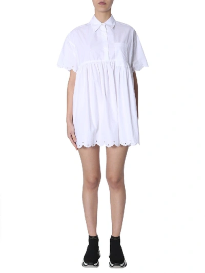Mcq By Alexander Mcqueen Mcq Alexander Mcqueen Scallop Hem Mini Dress In White