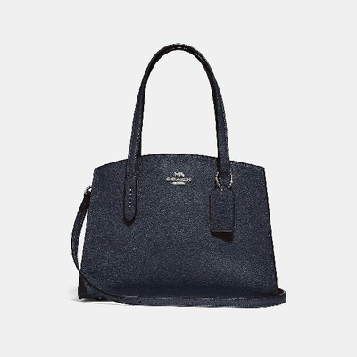 Coach Charlie Carryall 28 In Midnight Navy/silver