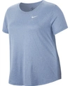 Nike Plus Size Dry Legend T-shirt In Indigo Storm