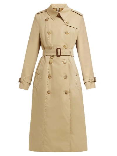 Burberry Chelsea Double-breasted Cotton Trench Coat In Beige