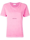 Saint Laurent Printed Cotton-jersey T-shirt In Pink