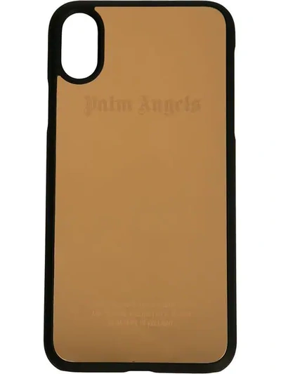 Palm Angels Logo Engraved Iphone X Case In Gold