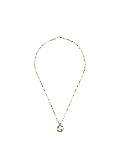 Gucci Yellow Gold Necklace With Interlocking G In Undefined