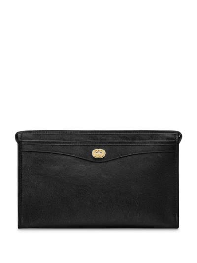 Gucci Pouch With Interlocking G In Black