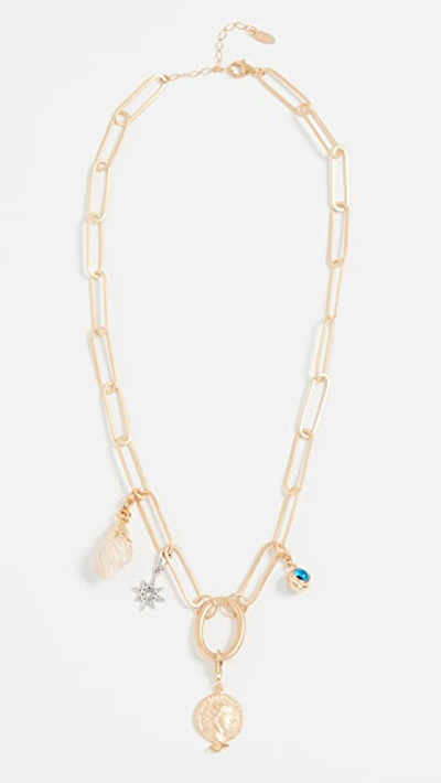Maison Irem Chunky Chain Charm Necklace In Gold