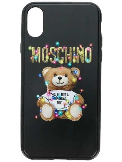 Moschino Teddy Bear Iphone X Case In Black