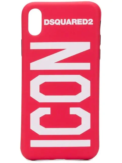 Dsquared2 Iphone X Icon Case In Red