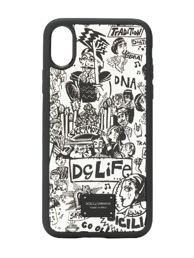 Dolce & Gabbana Cartoon Print Iphone X Case - White
