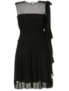 N°21 Smocked Mini Dress In Black