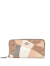 Coach Accordion Zip Wallet In Brown