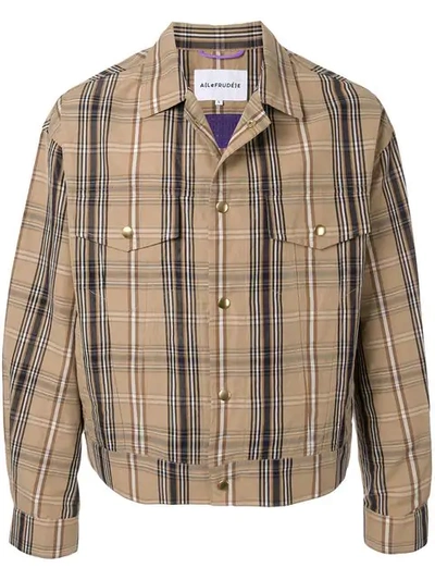 A(lefrude)e Tartan Jacket In Brown