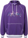 A(lefrude)e Embroidered Logo Hoodie In Purple