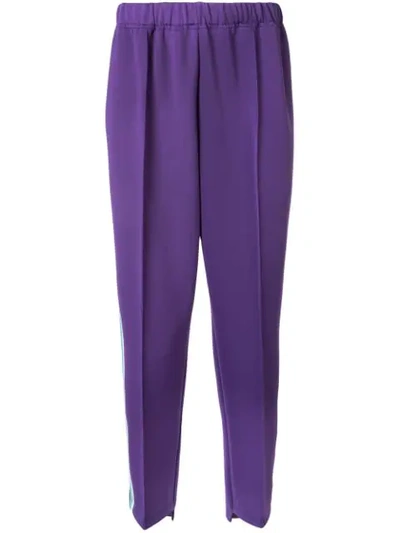 A(lefrude)e Appliqué Side Strip Track Trousers In Purple