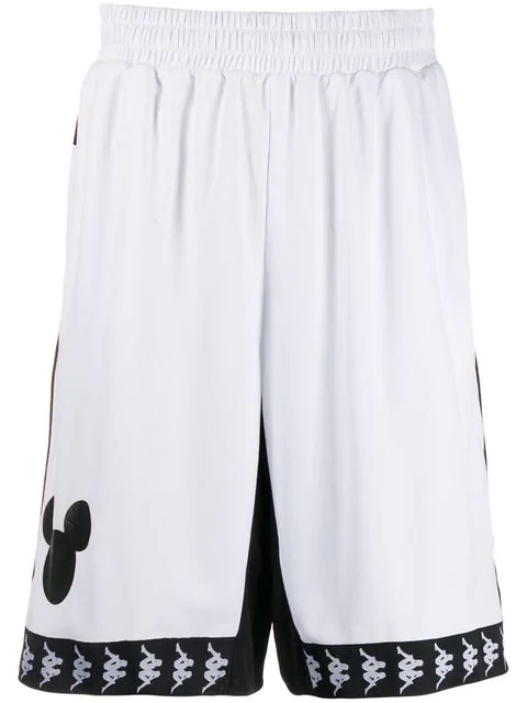 Kappa X Disney Logo Print Shorts - White | ModeSens