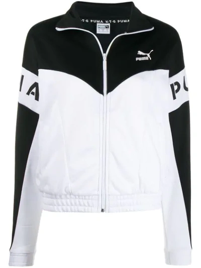 Puma Monochrome Jersey Jacket In White
