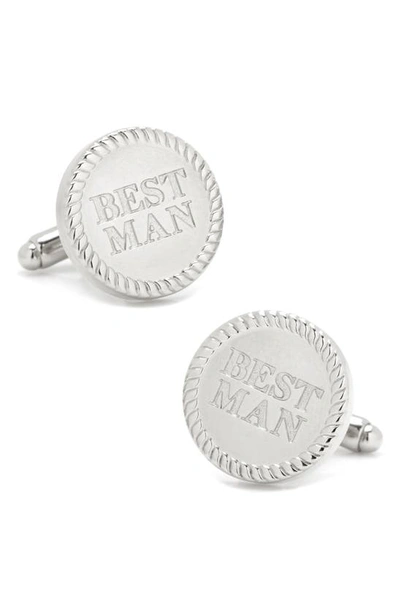 Cufflinks, Inc Best Man Cuff Links In Silver