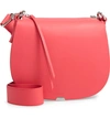 Allsaints Captain Round Leather Crossbody Bag - Pink In Coral Pink