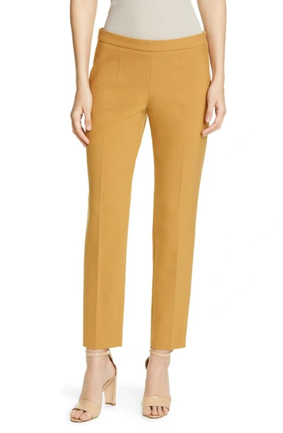 Hugo Boss Tiluna Soft Stretch Side Zip Ponte Trousers In Topaz