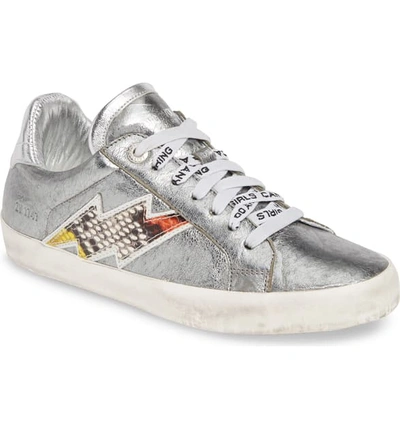 Zadig & Voltaire Flash Ace Sneaker In Silver