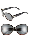 Kate Spade Laney 57mm Polarized Sunglasses - Black Tortoise Fade