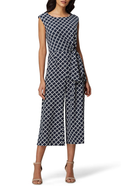 tahari navy jumpsuit