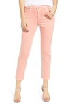 Ag The Prima Crop Cigarette Jeans In Hi-white Peach Quartz