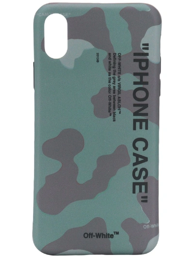 Off-white Camouflage Logo Iphone X Case - Green