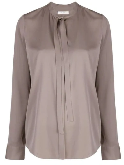 The Row Tie A Neck Blouse - Grey