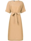 Rochas Midi Dress In Brown