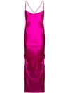 Galvan Gathered Evening Gown In Pink
