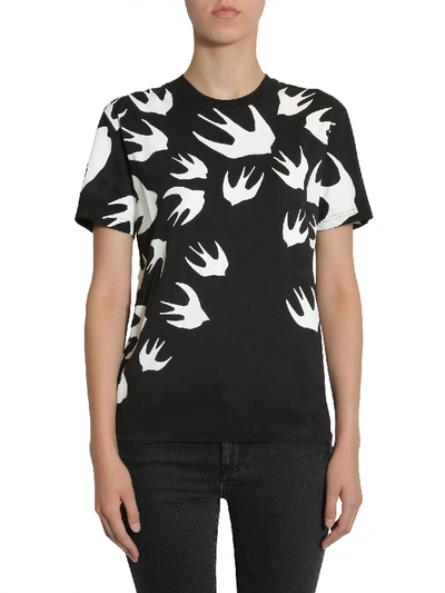 Mcq By Alexander Mcqueen Mcq Alexander Mcqueen Swallow Swarm Patch T-shirt In Black